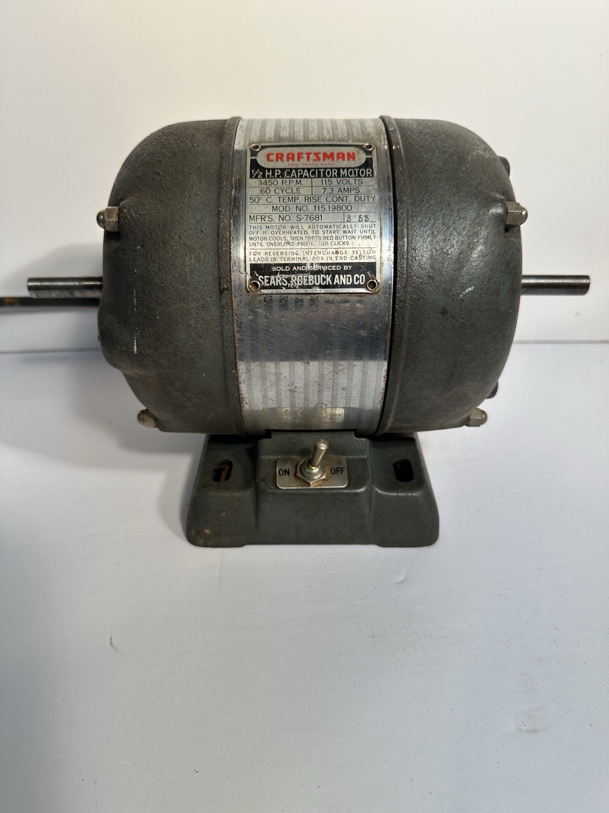 VINTAGE CRAFTSMAN 8"TABLE SAW 1/2 HP REVERSABLE MOTOR MODEL, 115.19800