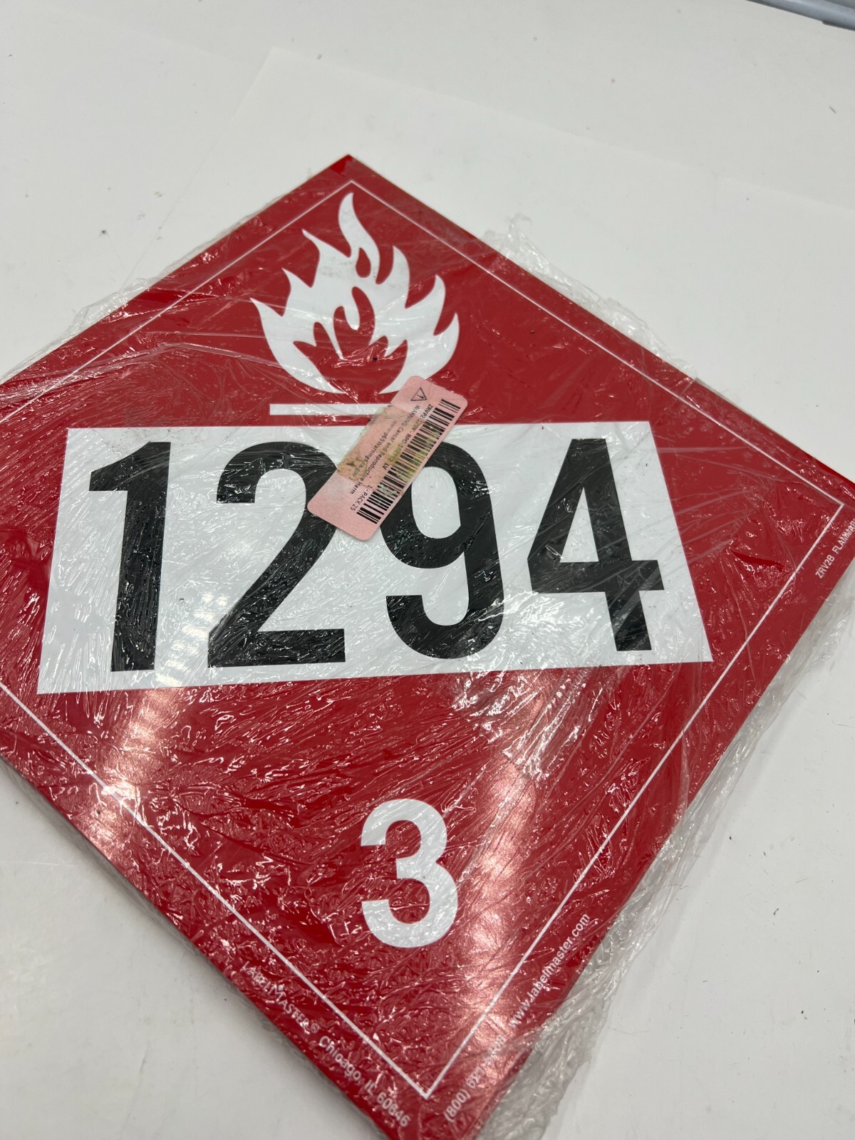 (Pack of 25) Labelmaster Genuine ZRVP-1294 Flammable Liquid Rigid Vinyl Placard