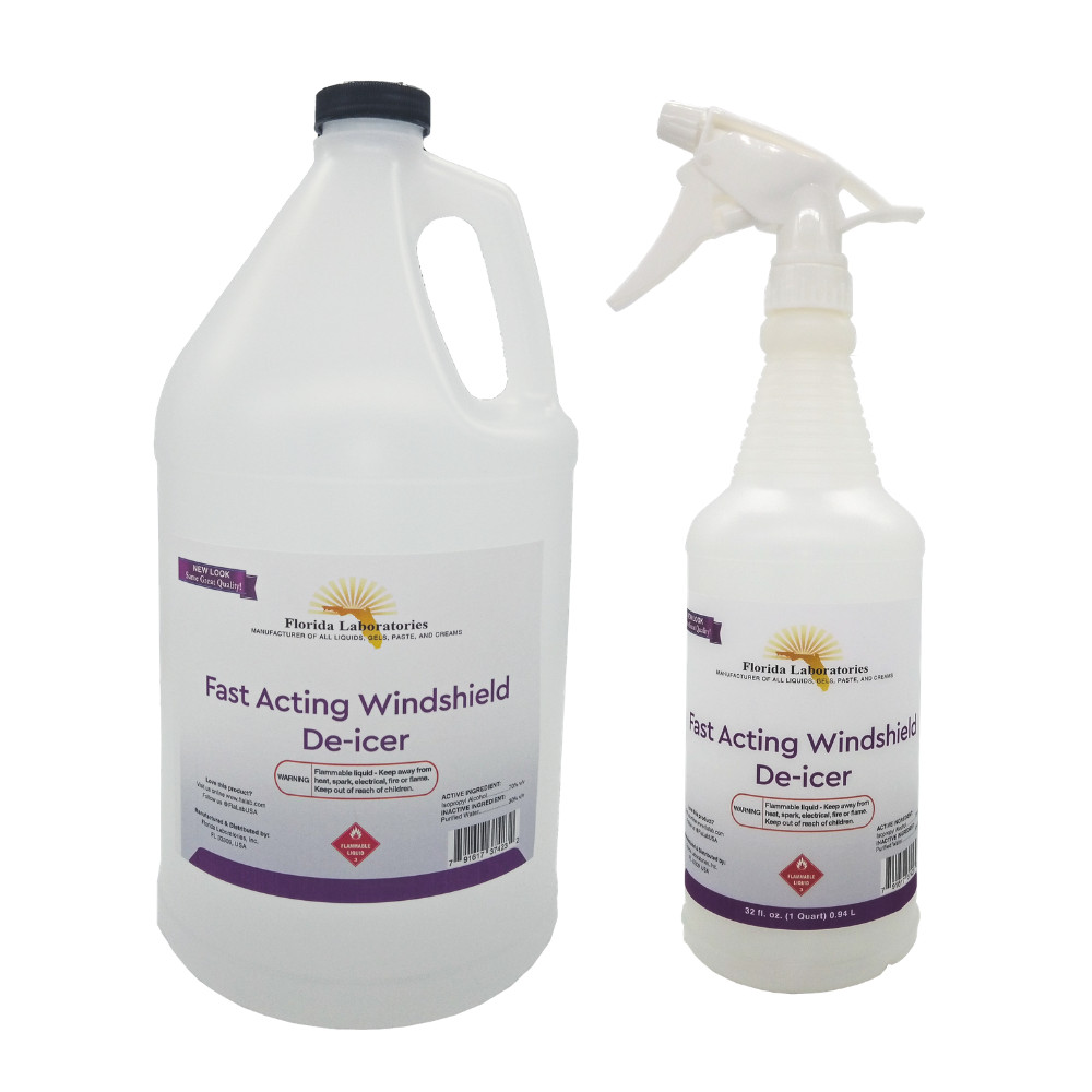 Fast Action Windshield and Surface De-Icer - 1 QT Sprayer w/ GALLON Refill