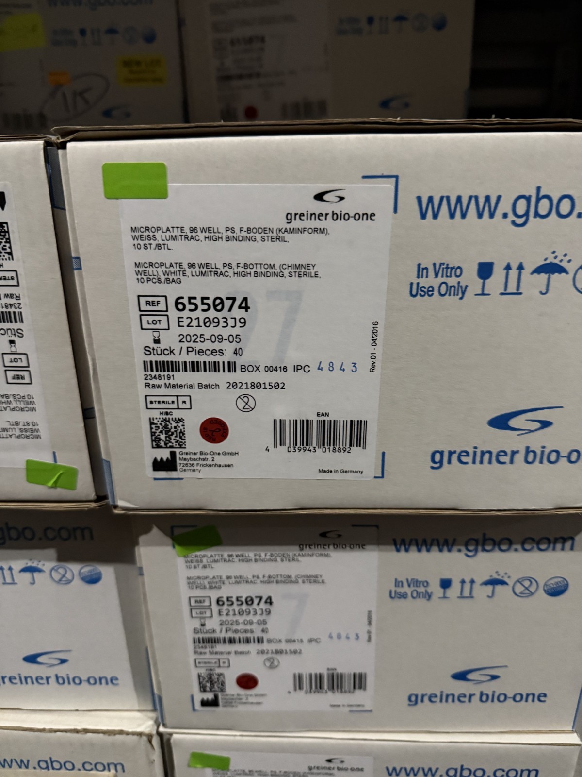 Grenier Bio 96 well high binding plates