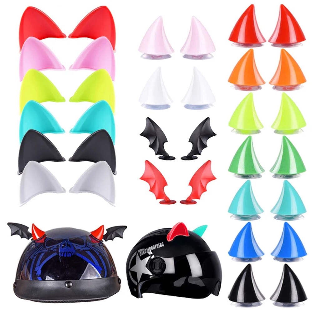 Colorful Motorcycle Helmet Cat Ears Decoration for Motorbike and Scooter Styling