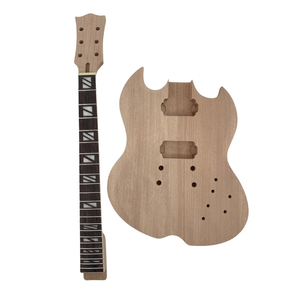 Electric Guitar Kit Guitar Neck 22 Fret 24.75 Inch Mahogany Body Set in heel