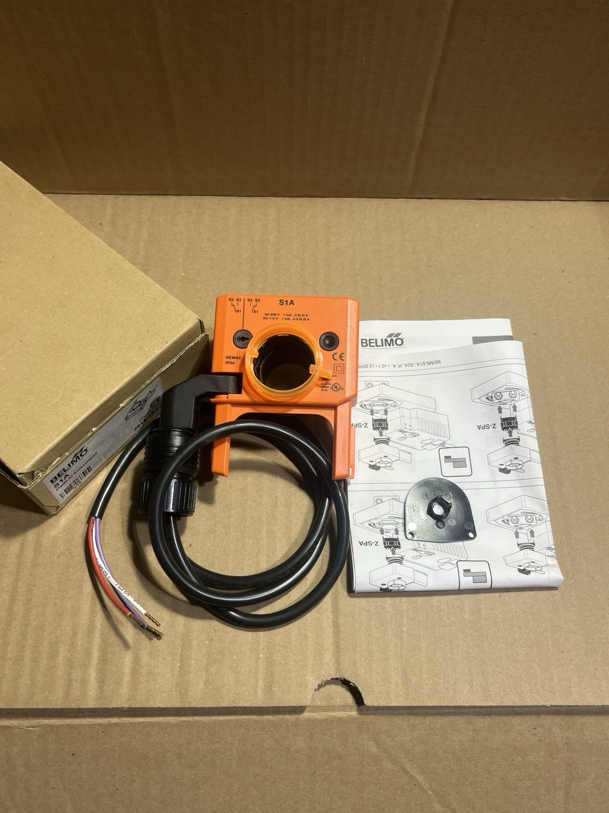 Belimo S1A 24V AC/DC Non-Spring Return Damper Actuator, Direct Mount