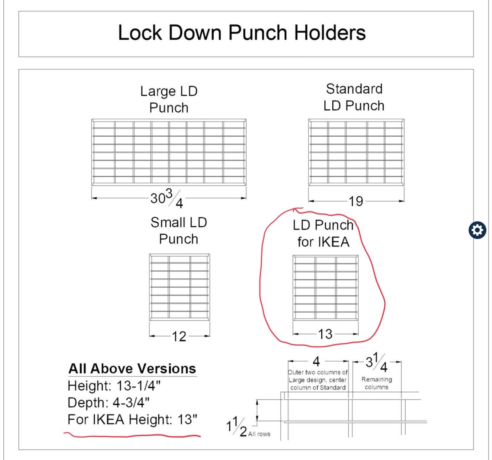 Stamp-N-Storage Lock Down Punch Holder For IKEA