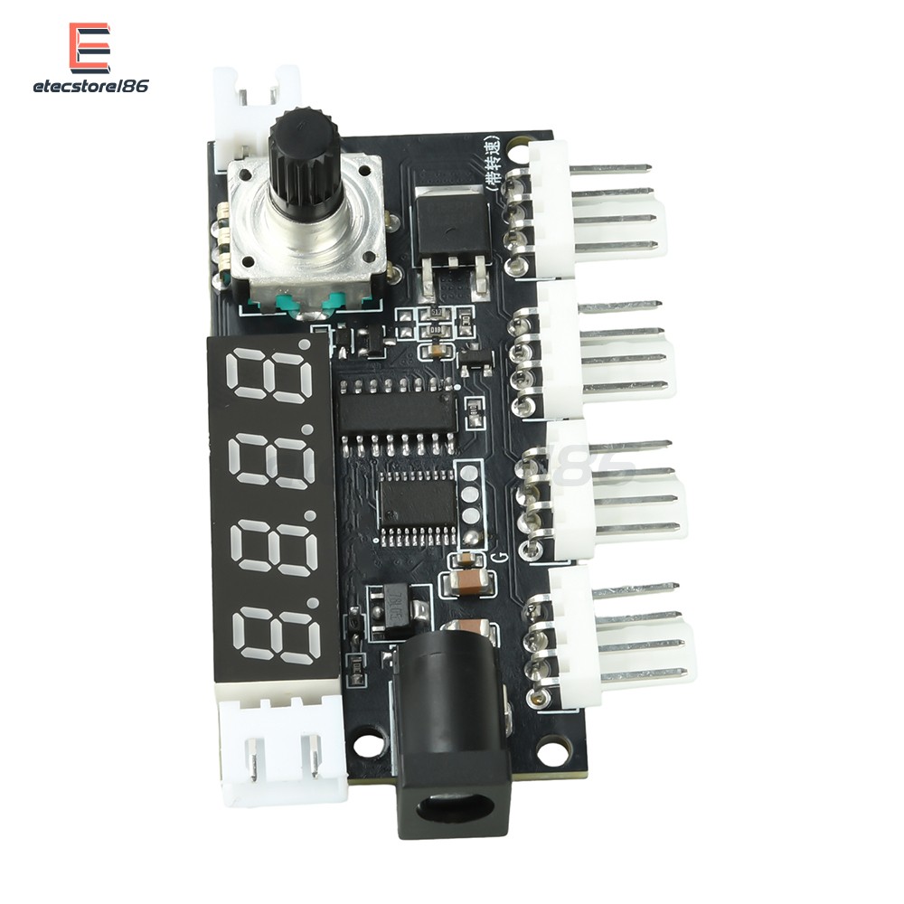 DC 5-24V 5A 4-way PWM Fan Speed Control Intelligent Temperature Control Module