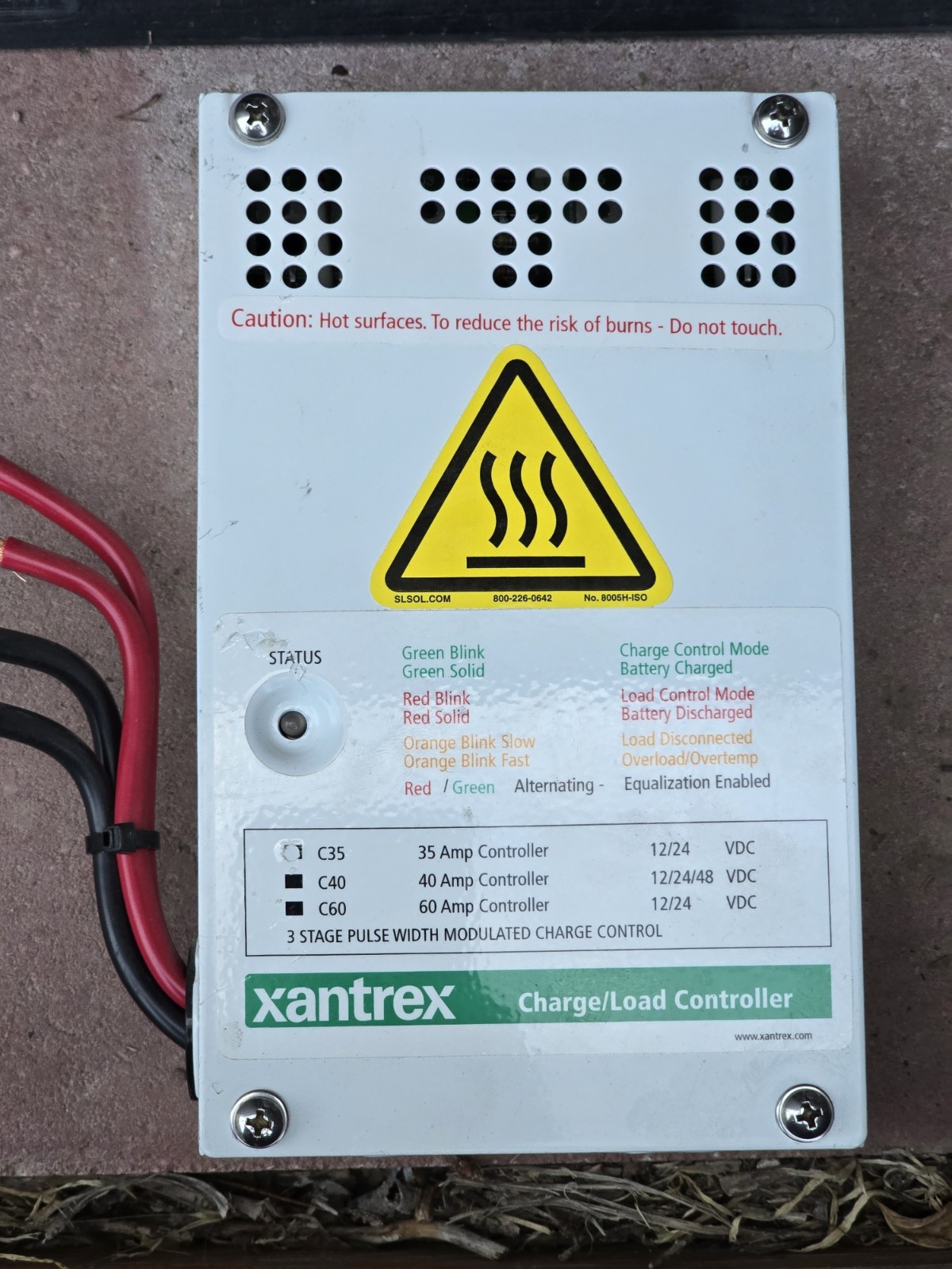 Xantrex C35 Charge Controller 35A, 12 or 24V Solar Charge Controller Wind Solar