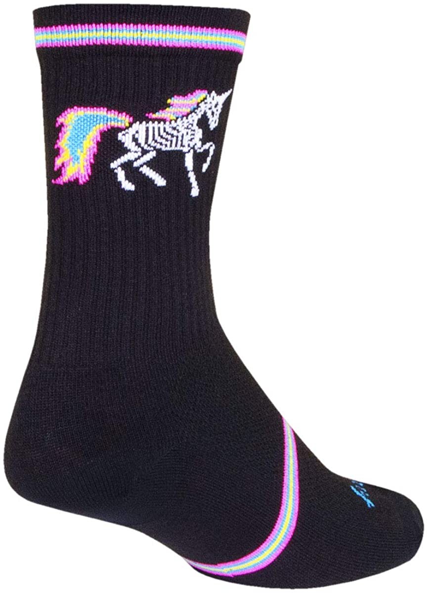 Socks - SockGuy - 6" Crew Dark Magic S/M Cycling/Running NEW