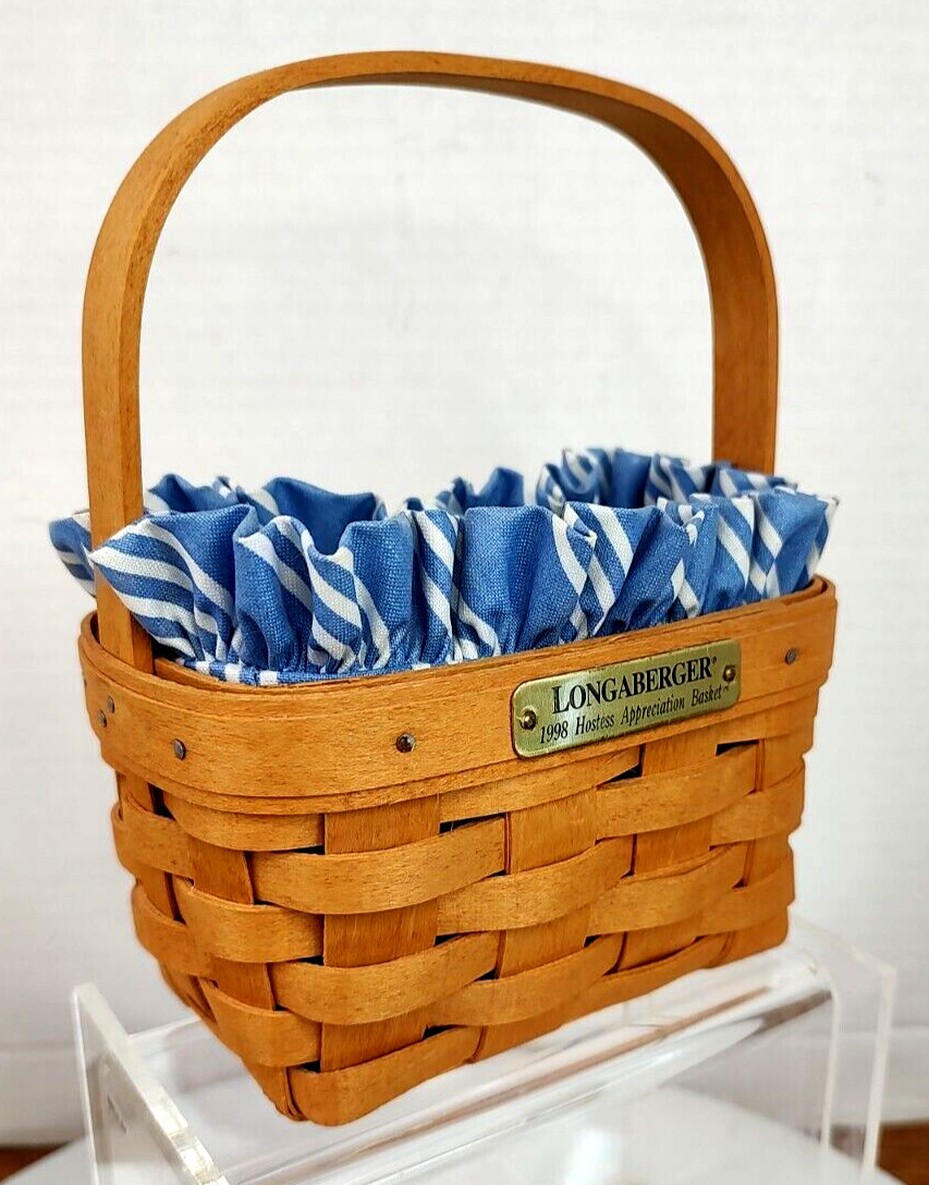 Longaberger 1988 Hostess Appreciation Combo Liner & Plastic Protector Basket