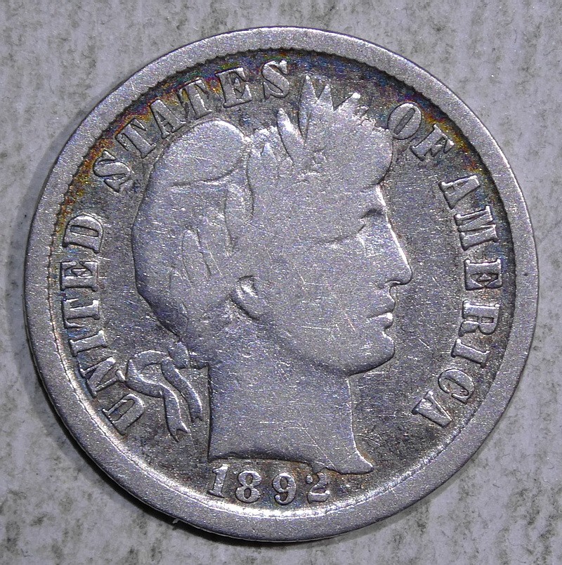 1892-S Barber Dime, Very Good, Better Date   0706-14