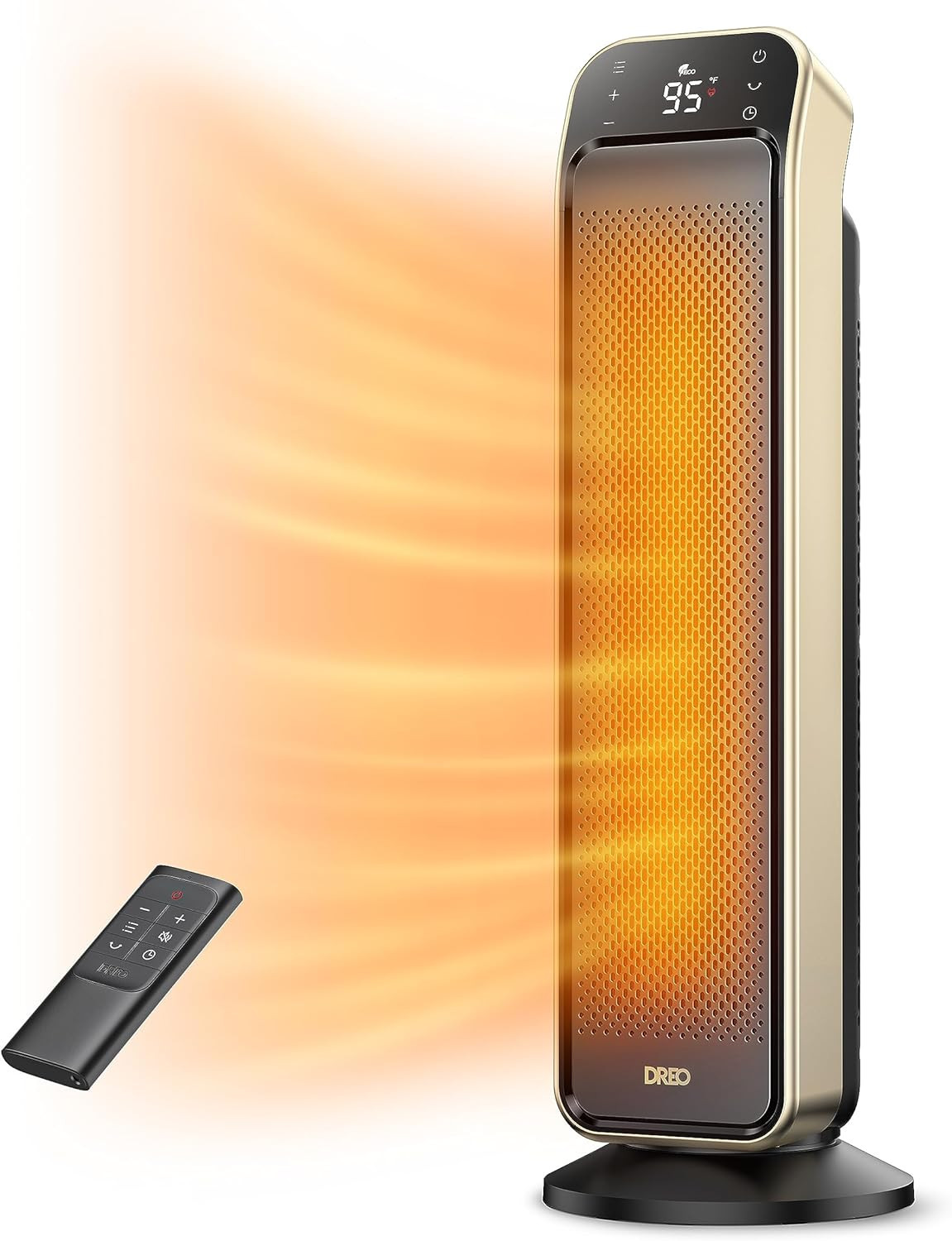 Space Heater Indoor, 25" 11.5ft/s Fast Portable Room Heater with Remote and Ther
