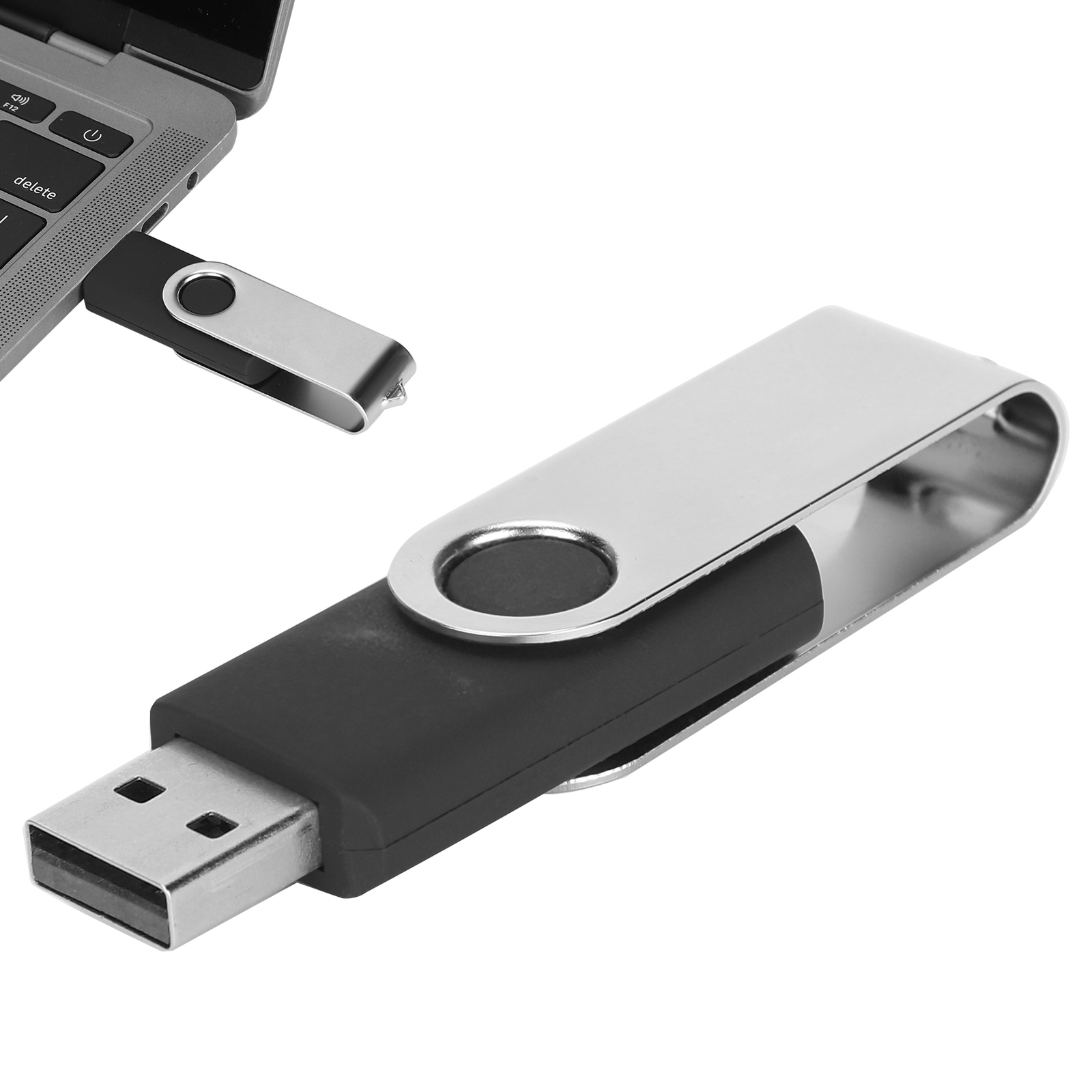 USB Flash Drive Candy Black Rotatable Portable Storage For PC T