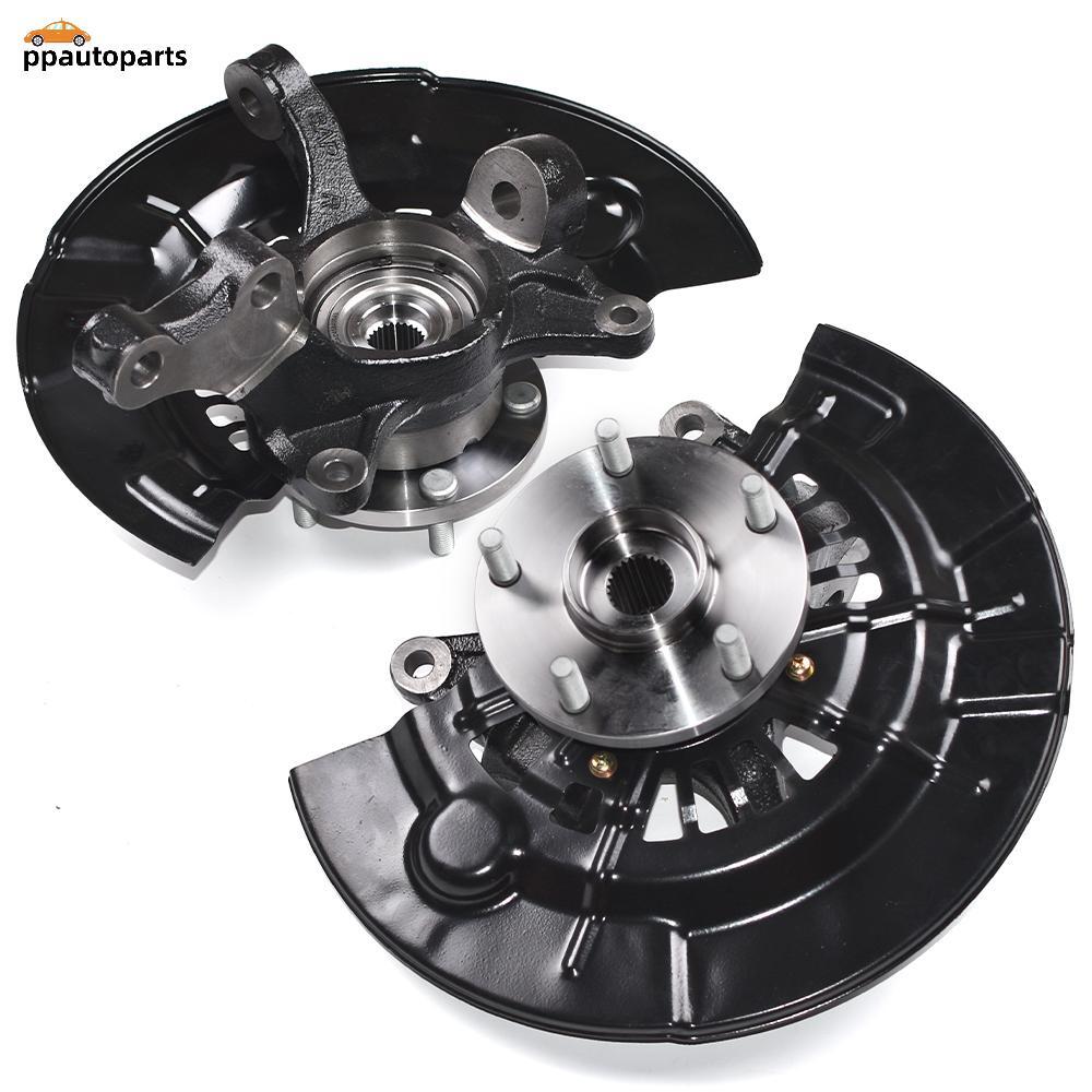 Pair Front Steering Knuckle & Wheel Hub Bearing for Toyota Camry 2.4L 2007-2009