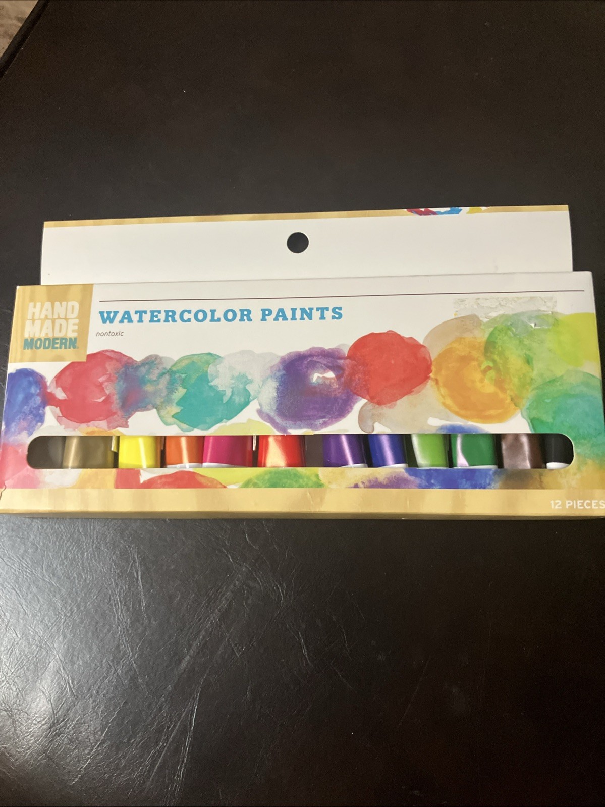 Hand Made Modern Watercolor Paint Set - 12piece - NONTOXIC - 0.4 OZ tubes NEW