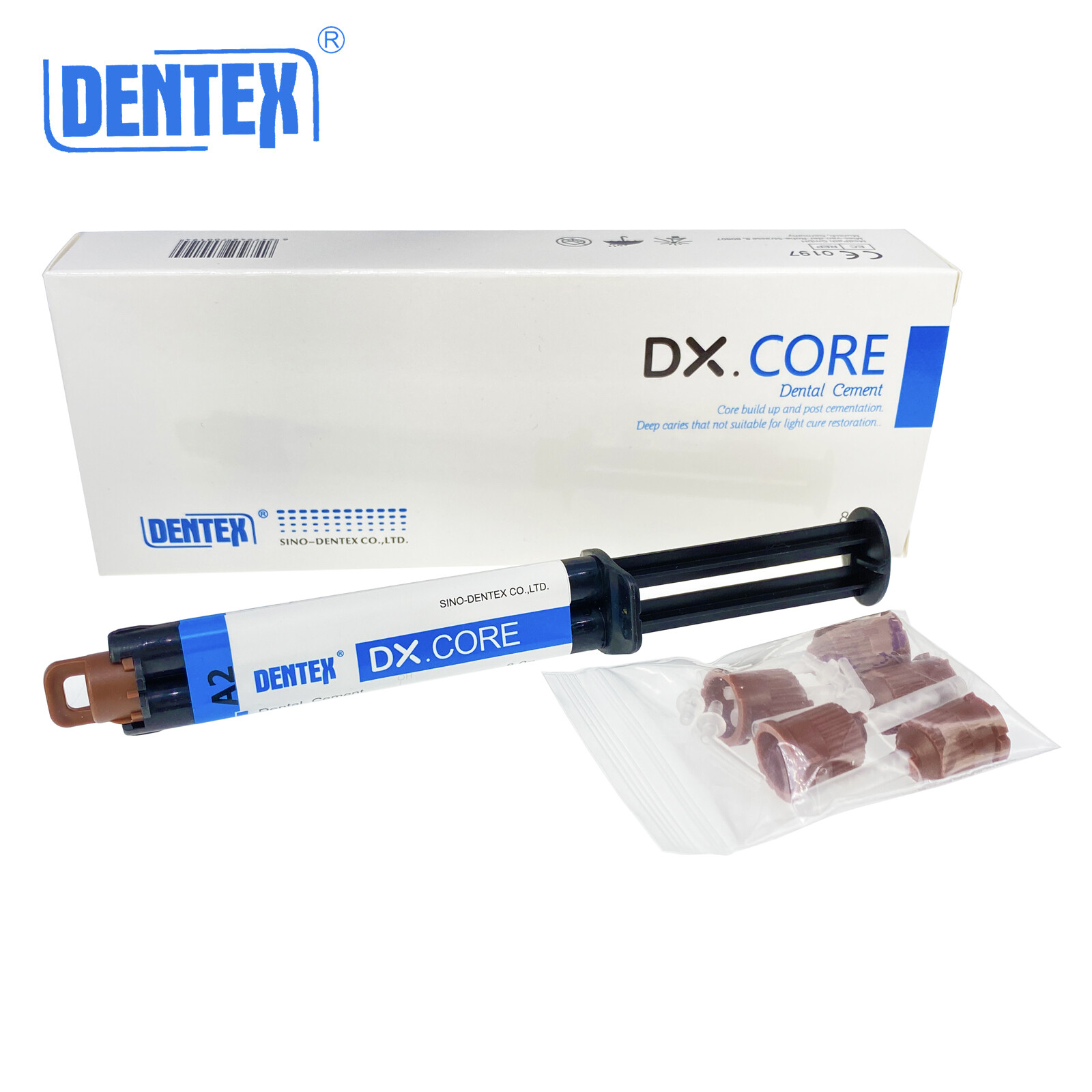 Dental DX.Core Dentex Dual Cure Buildup Composite Resin 8g Shade A2/A3 Syringe