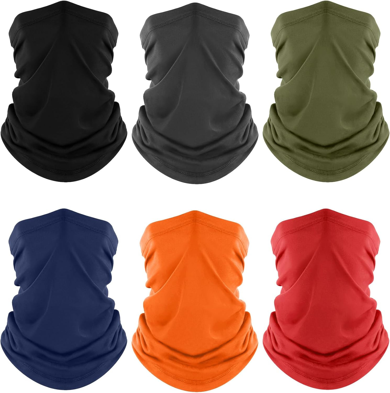 Neck Gaiter, 6 Pack Cooling UV Protection Bandana Face Mask Gator Scarf for Men