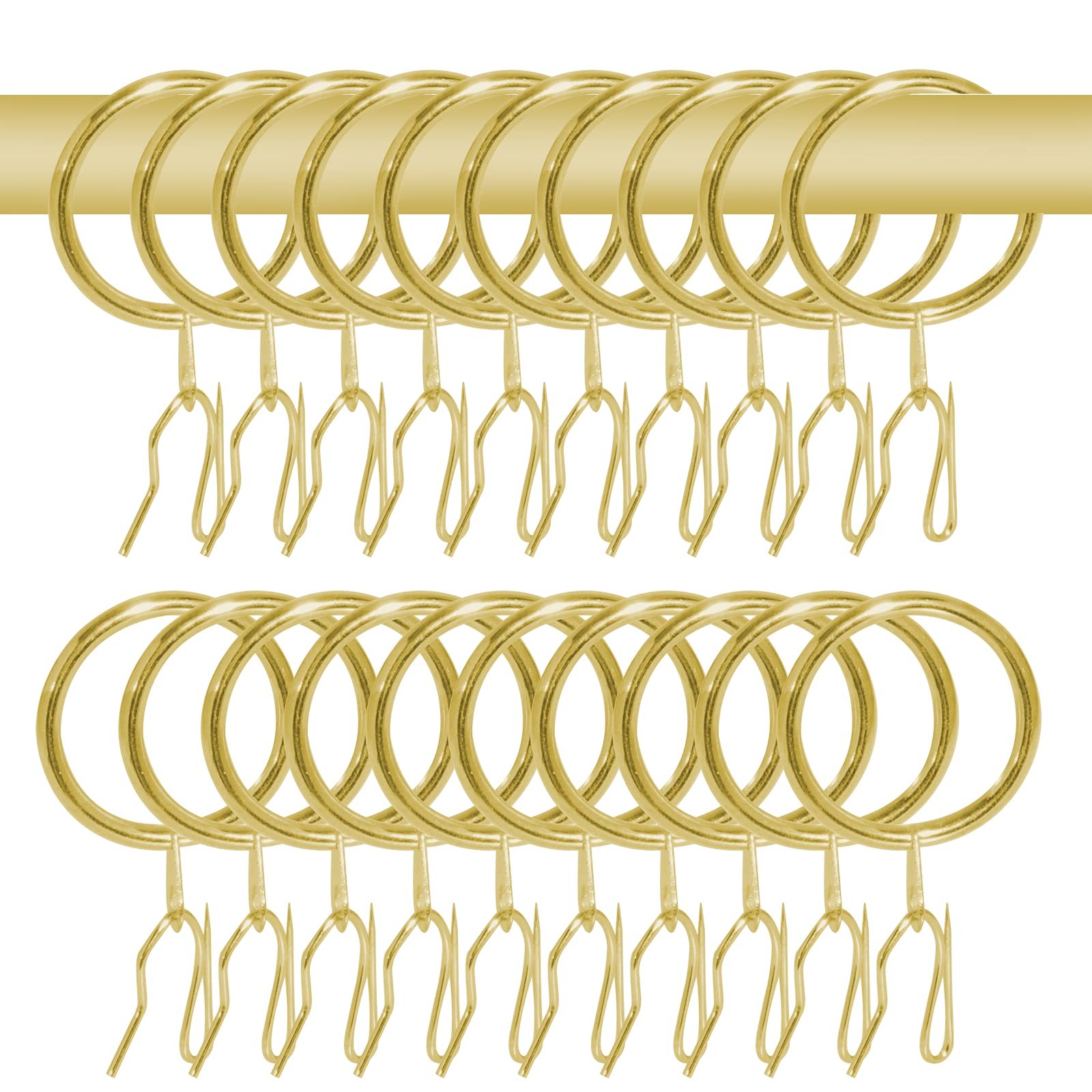 40 Pcs Metal Curtain Rings Drapery Rings Curtain Rod Rings and Metal Curtain ...