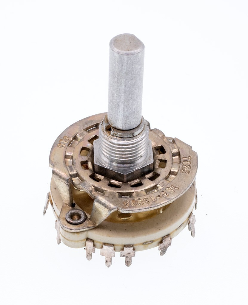 Centralab CTS 153-132825 Rotary Switch, 137, 2 Pole 11 Pos PCB Mount