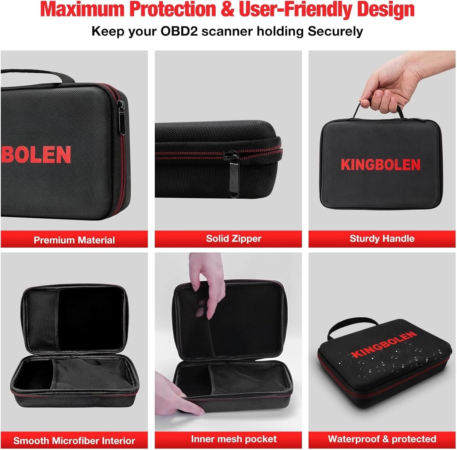 Protective EVA Carry Case For OBD2 Scanner Diagnostic Tool Storage