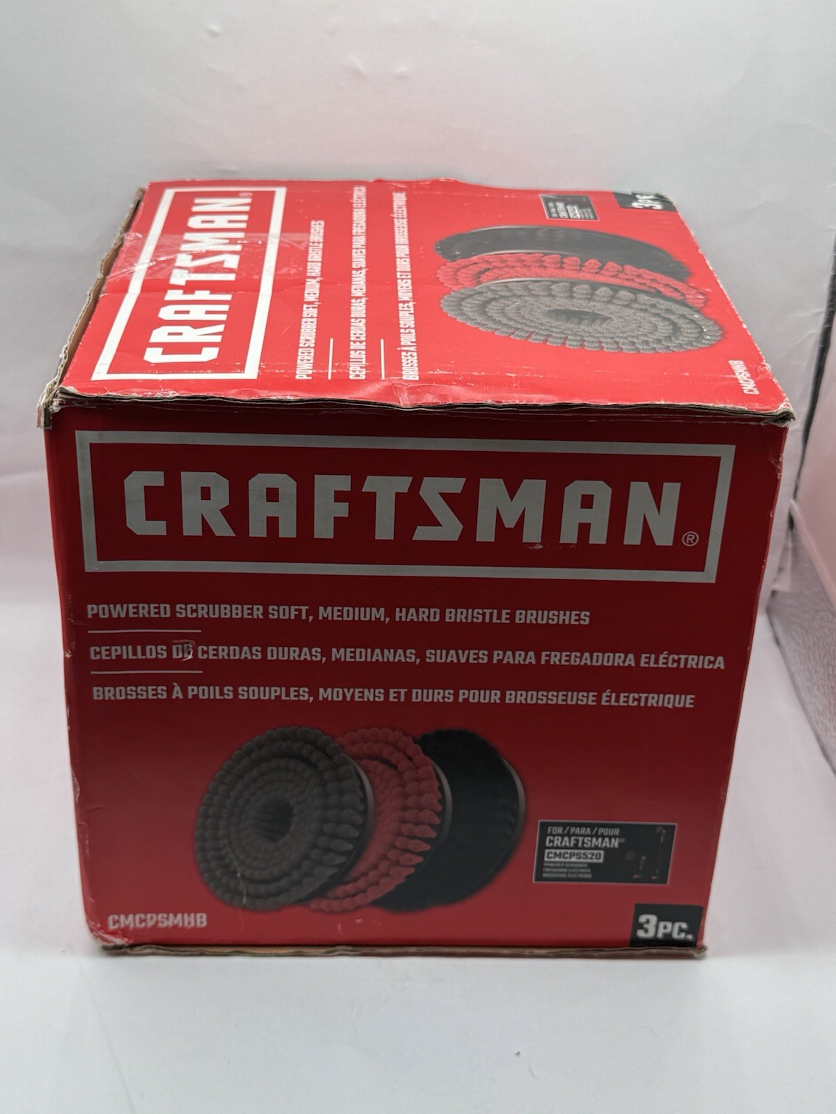 Craftsman Powered Scrubber Brush Set (CMCPSMHB) - 3 brushes - soft medium hard