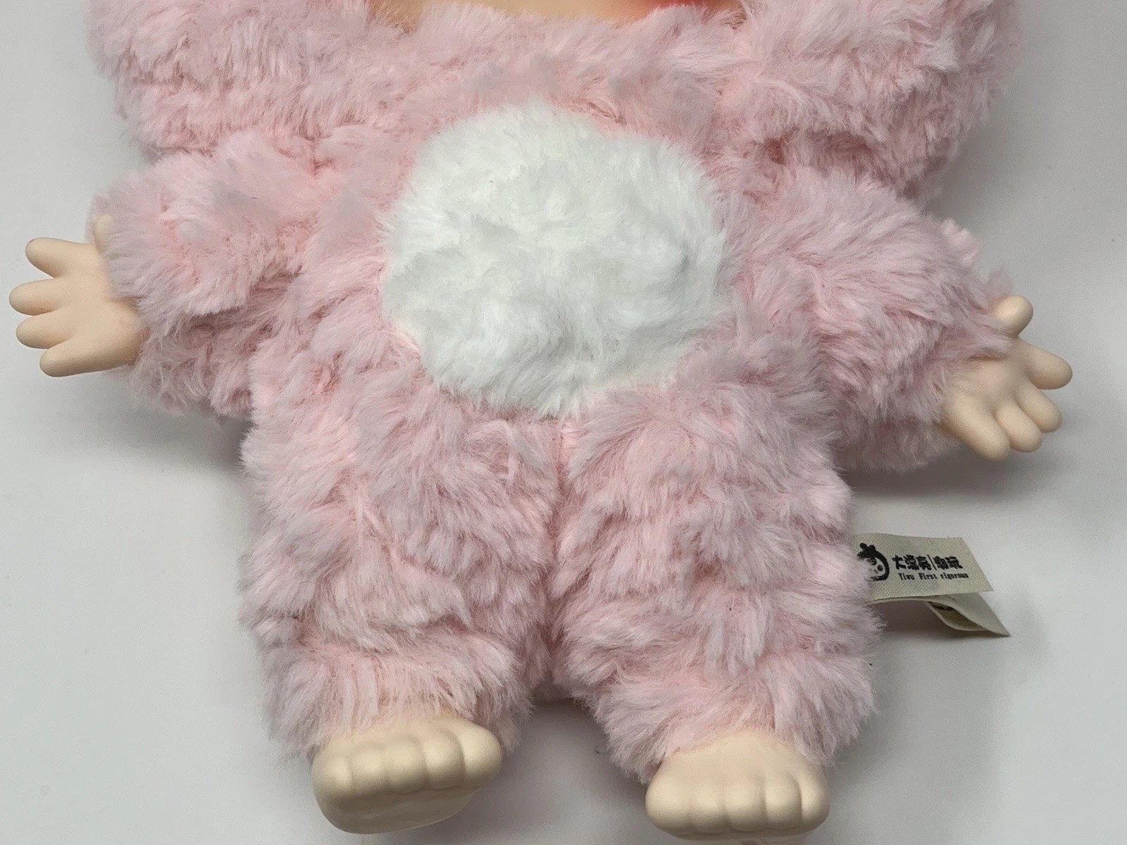 BB3 Baby Three 400% Big Baby Plush Doll Pink Bunny Red Bow Boba Eyes Rare No Box