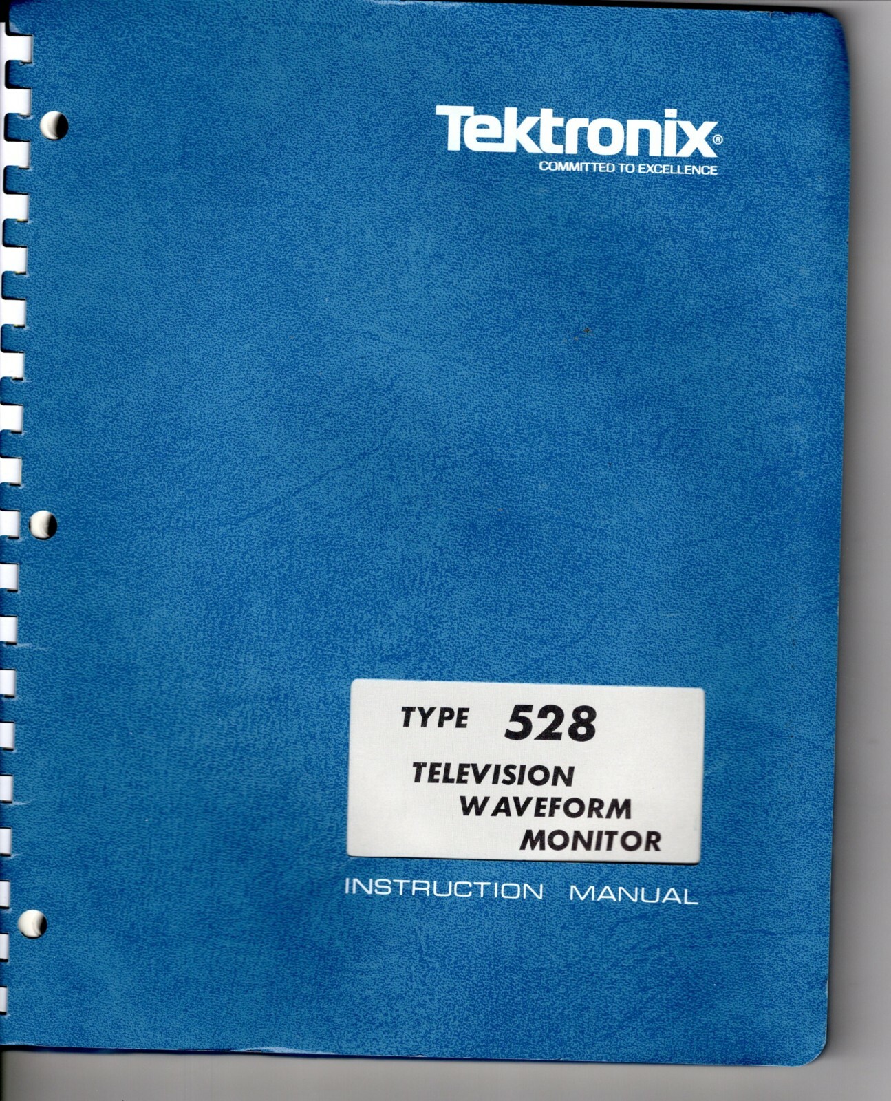 Original Tektronix Instruction Manual for the 528 TV Waveform Monitor
