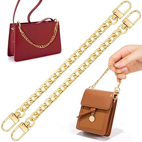Purse Chains,  2PCS Purse Strap Extender, Gold Belt Chain, Short 7.9 Inches