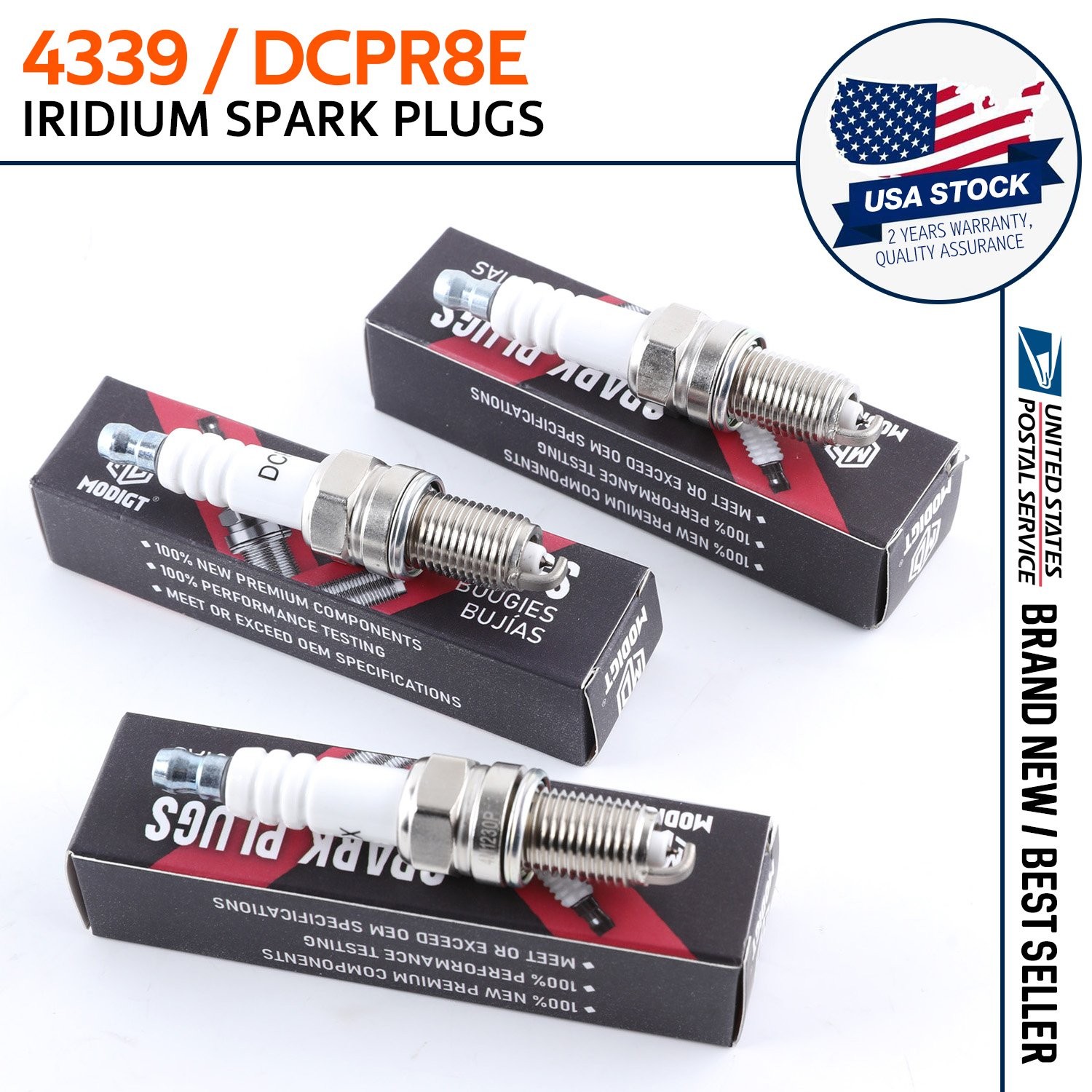 Set of 6 Spark Plugs 4339 for BMW Ducati Husaberg KTM Harley-Davidson Bombardier
