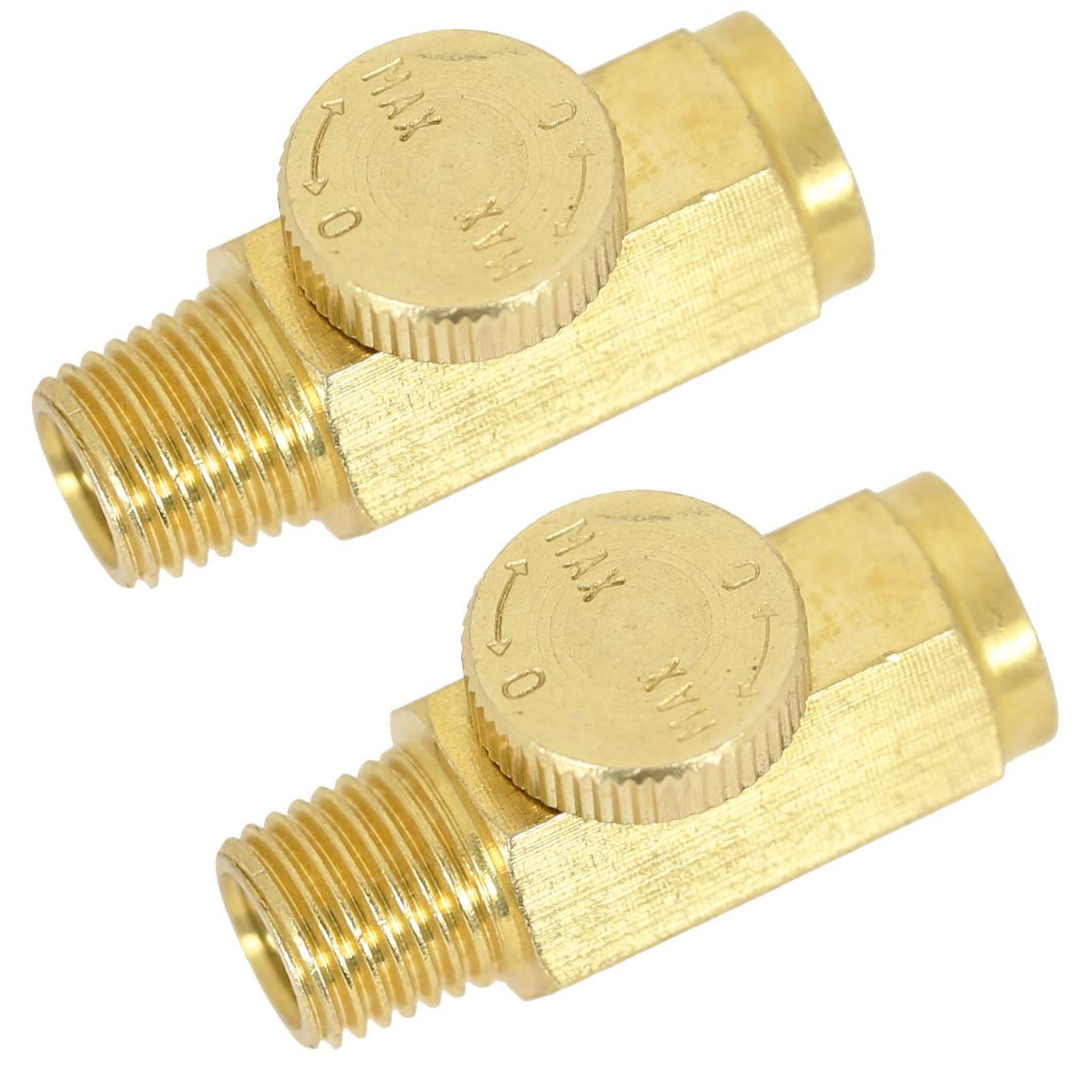 Brass In-Line Air Flow Regulator Control Tool Valve 1/4" NPT,