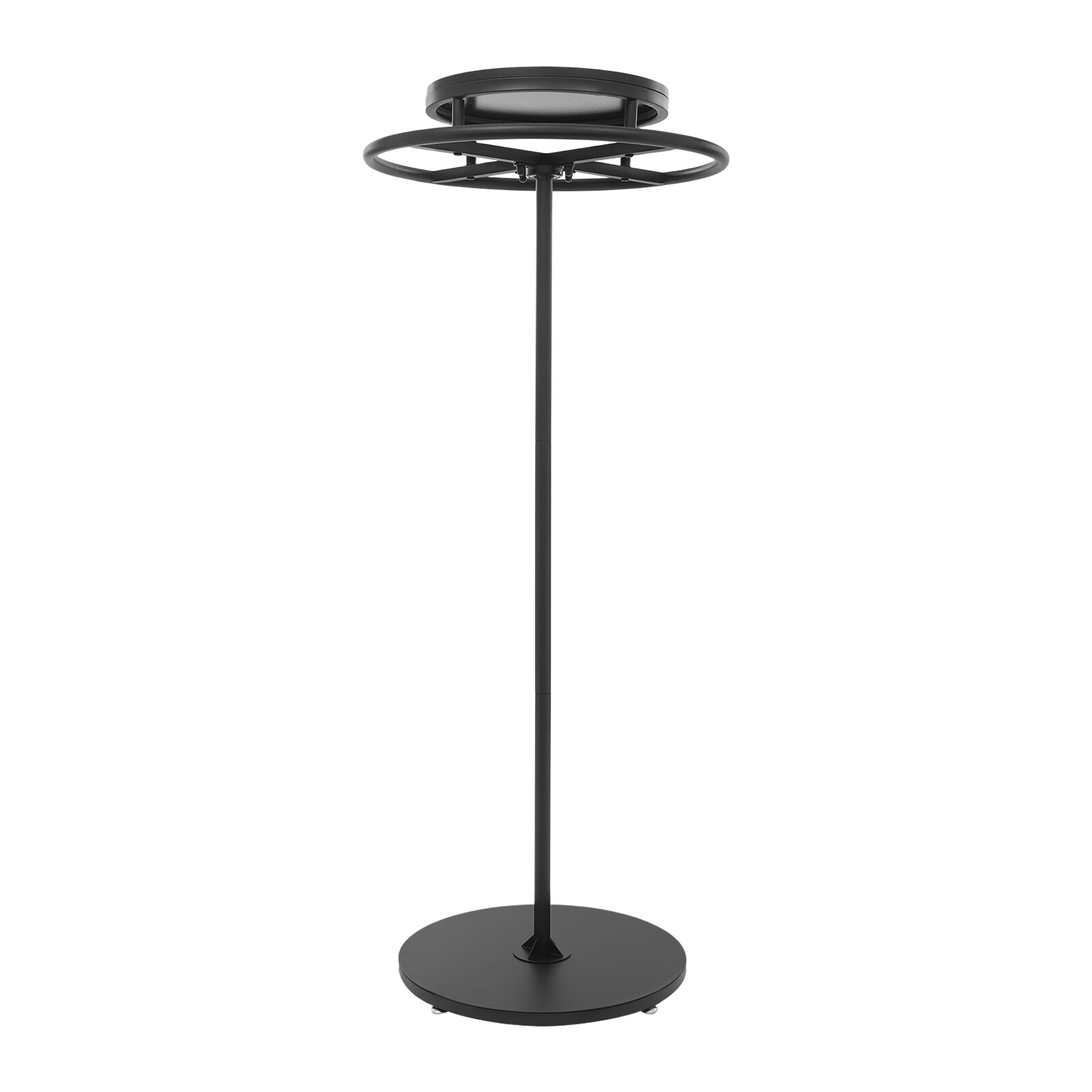 Round Clothing Rack Floor Standing Clothes Hanging Rack Garment Display black