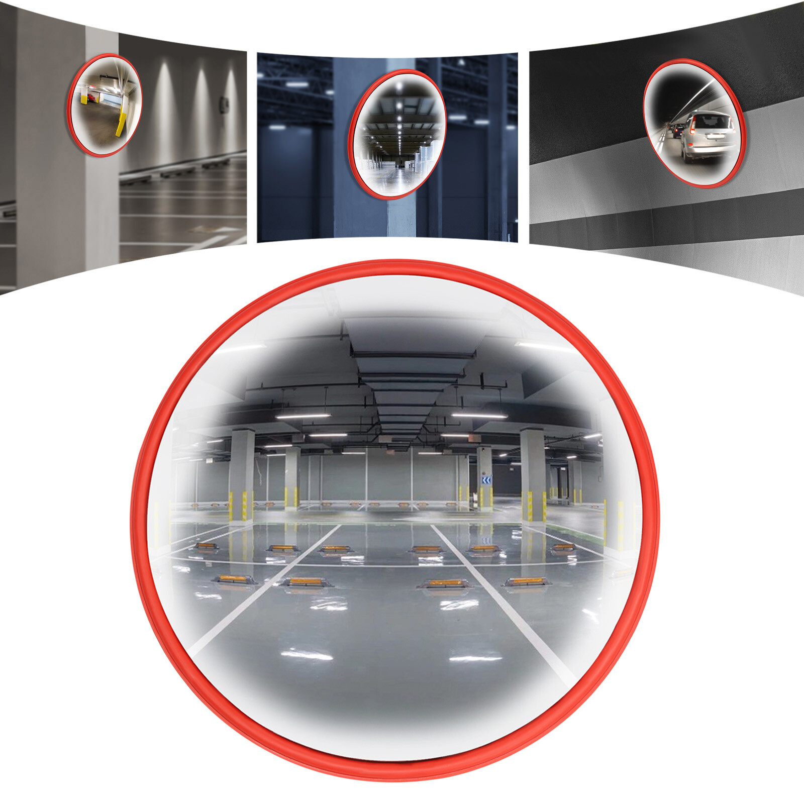 18"/45cm Security Mirror PC Convex Traffic Parking Wide Angle Safety Mirror