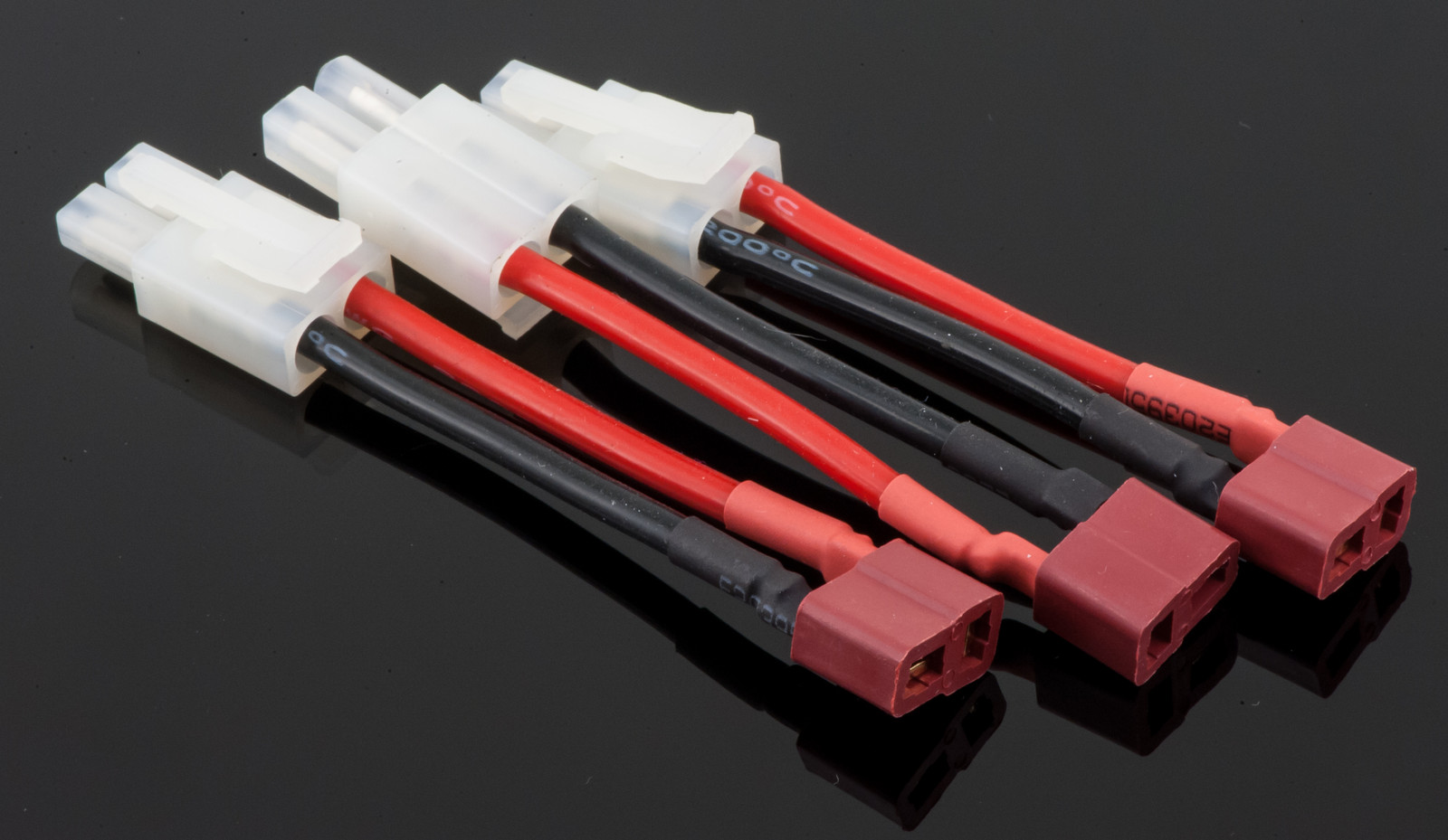 3 Pack: 3 Tamiya Male to Female T-Plug (Deans' Style) Adapters w/ 5CM 14awg Wire