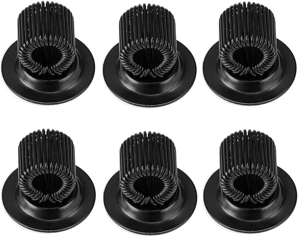 BTSKY 6 Pack Black Plating Pen Holder Clips- Self Adhesive Pen Pencil Holder