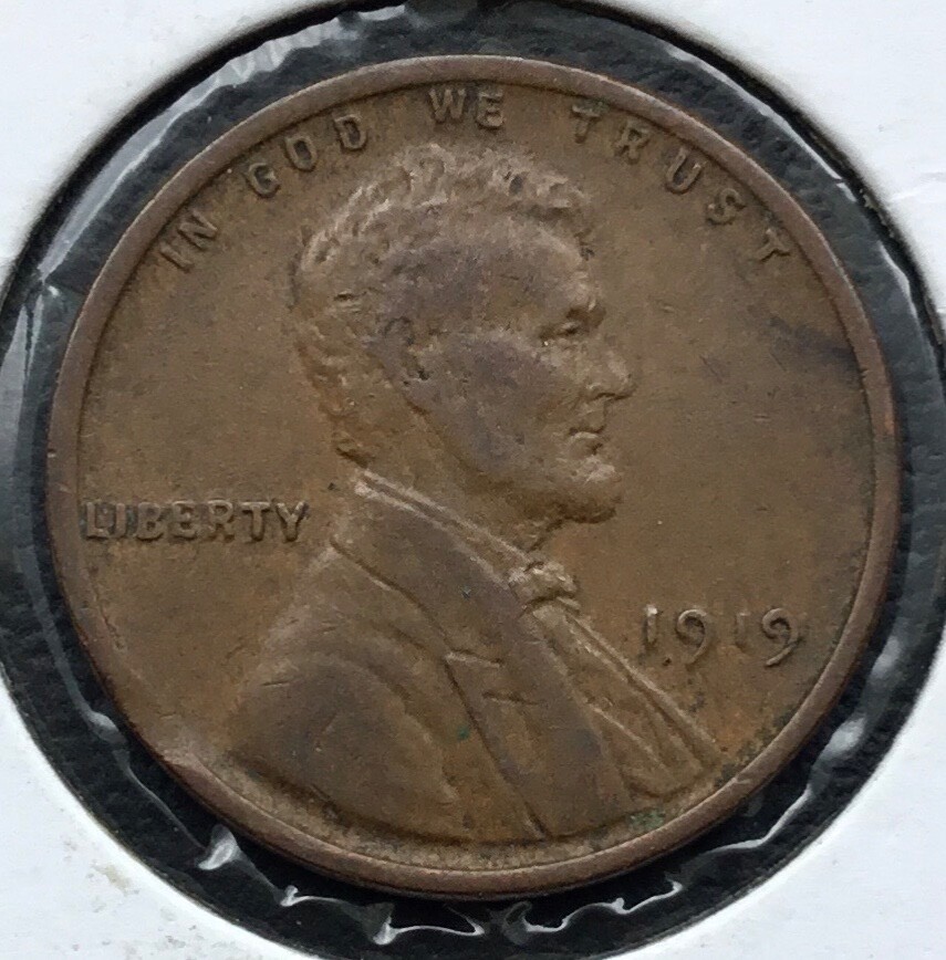 1919 1c RB Lincoln wheat cent penny