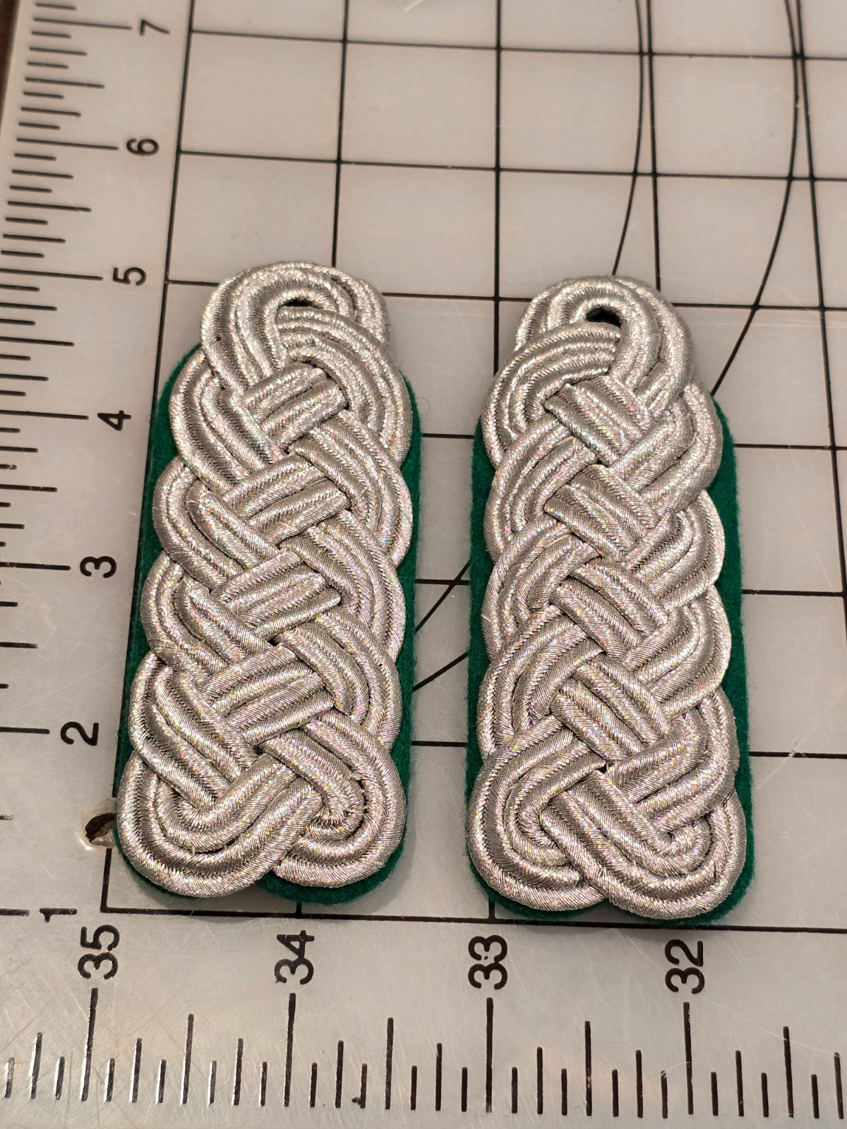 Repro WW2 German Gebirgsjager Panzergrenadier Shoulder Boards Officer Major 4250