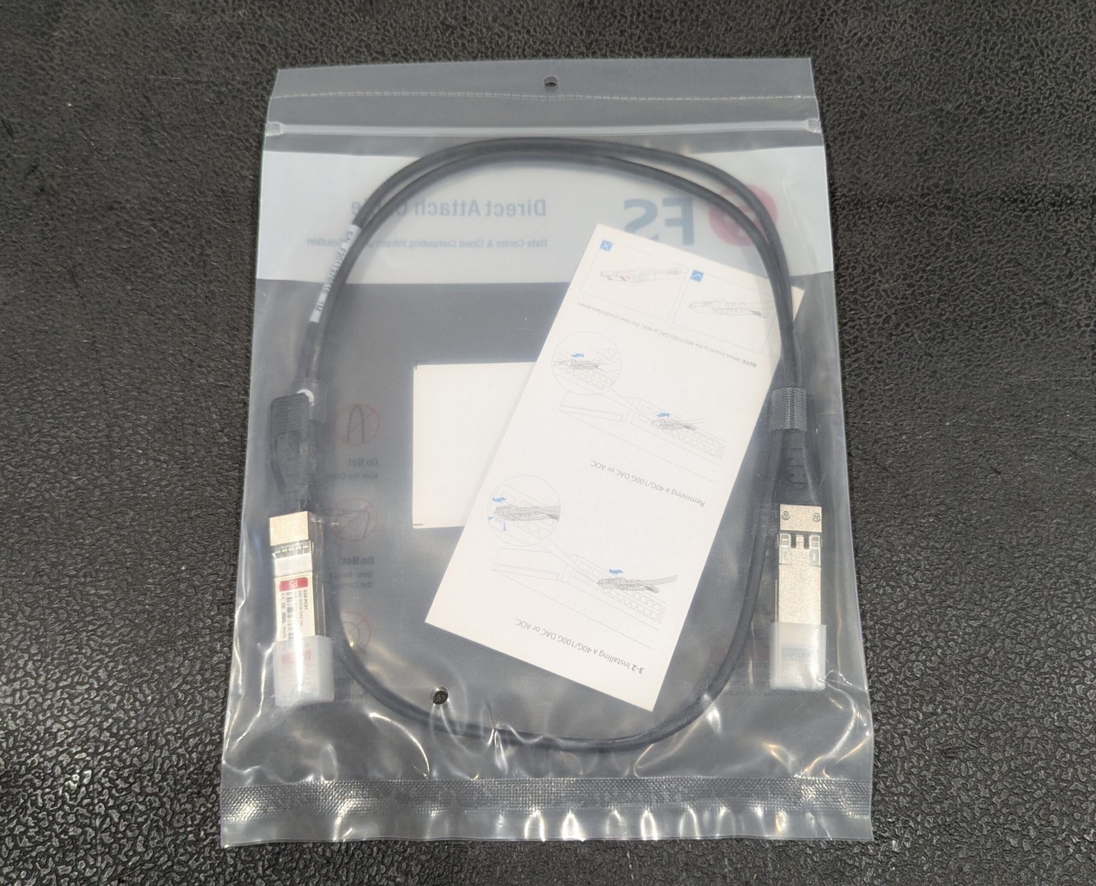 Factory Sealed FS S28-PC01 1M 25G SFP28 Passive DAC Copper Twinax Cable