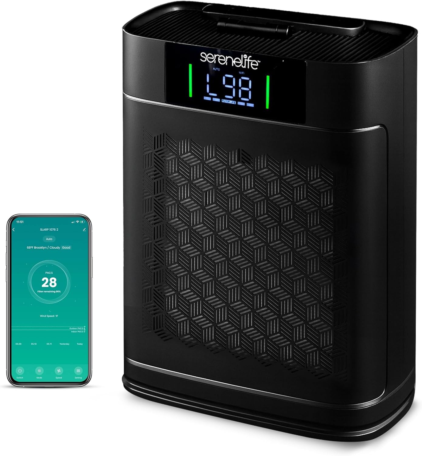Smart Air Purifier for Home 1076 Sq Ft WiFi