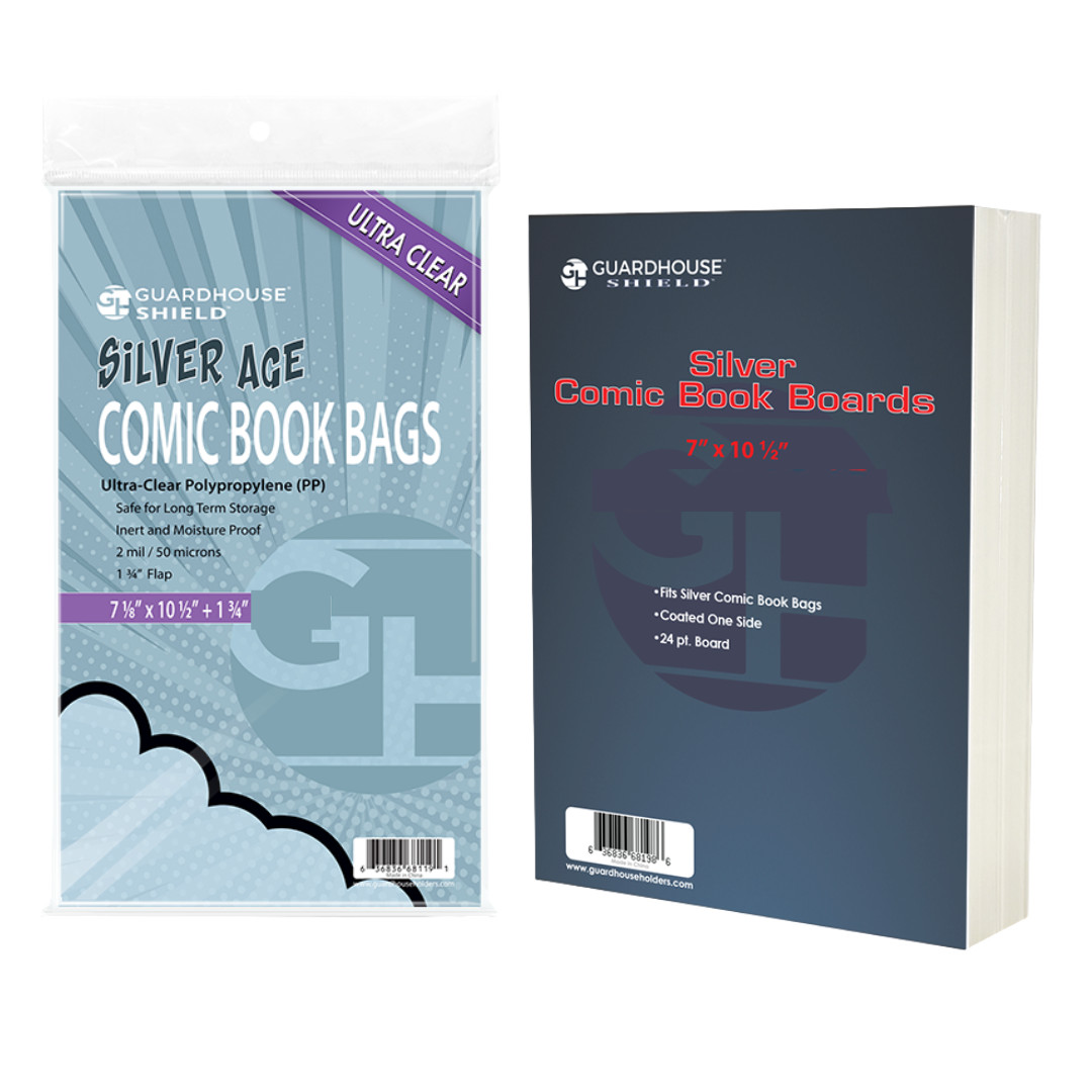 100 Silver Age Comic Bags & Boards 24pt Acid-Free Archival Quality Storage Set