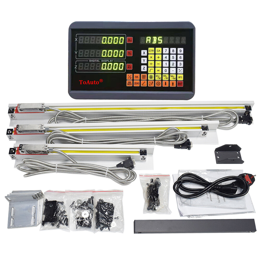 5u Digital Readout Linear Scale Glass Encoder DRO Display for CNC Milling Lathe
