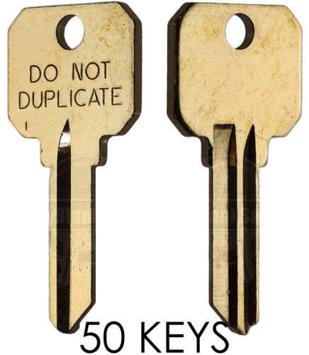 50 Uncut Schlage SC4 DND DO NOT DUPLICATE 6-PIN Key Blanks - LOT of 50 Keys