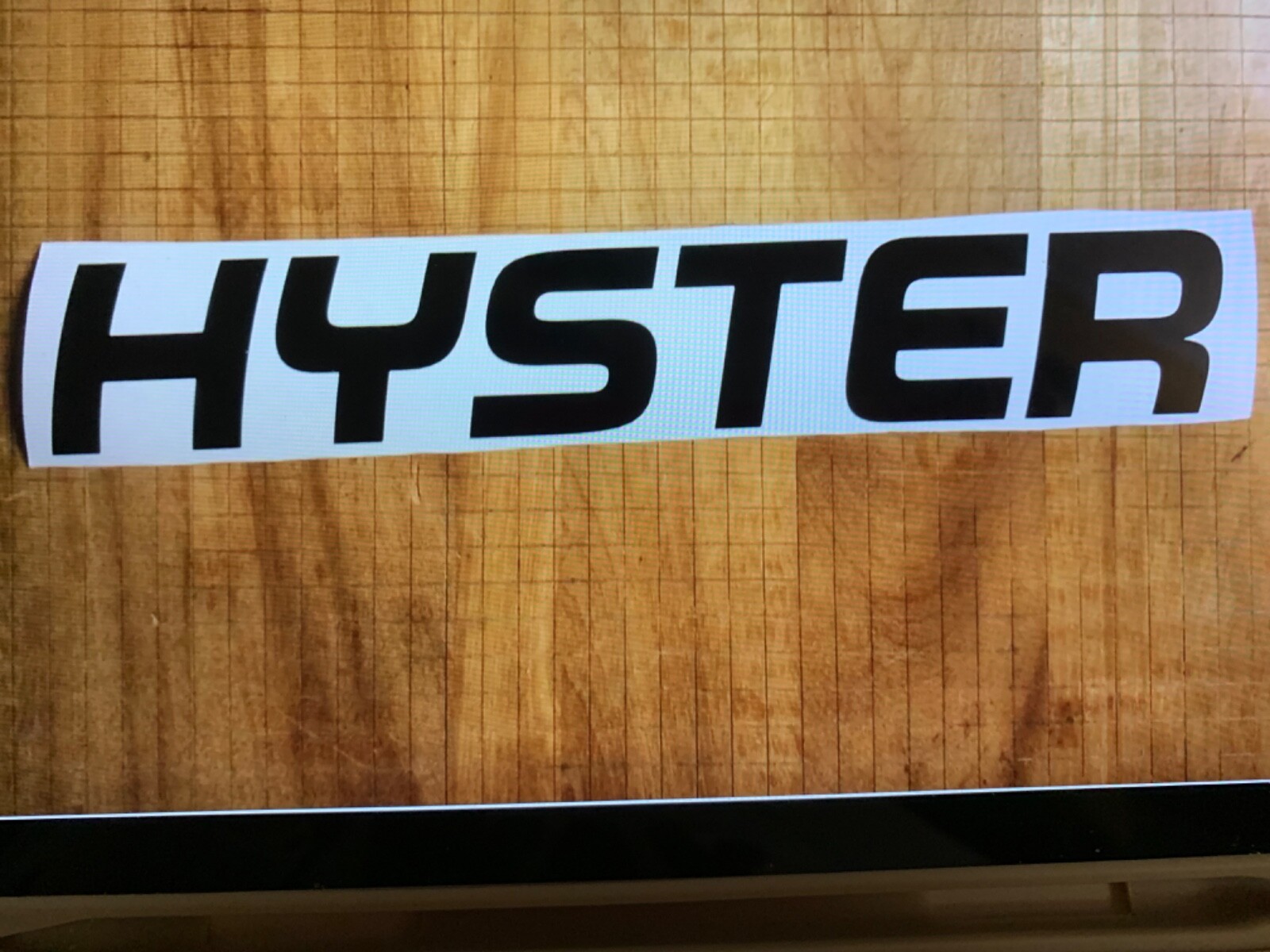 Set Of 2 Hyster Forklift Decals Size 14 X 2.2 Side Hood