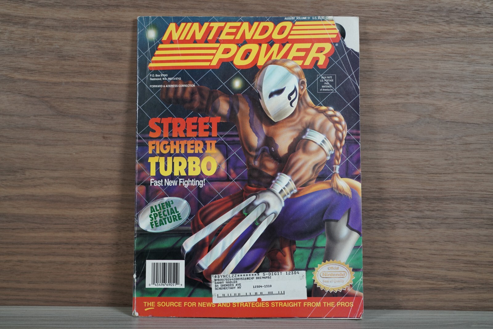 Nintendo Power Mag. Vol 51 1993 Street Fighter with Poster