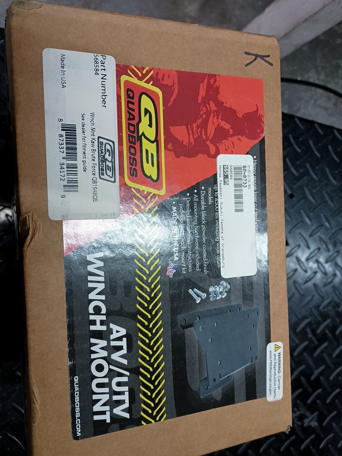 Kawasaki Brute Force Winch Mount Kit 568584 Quad Boss