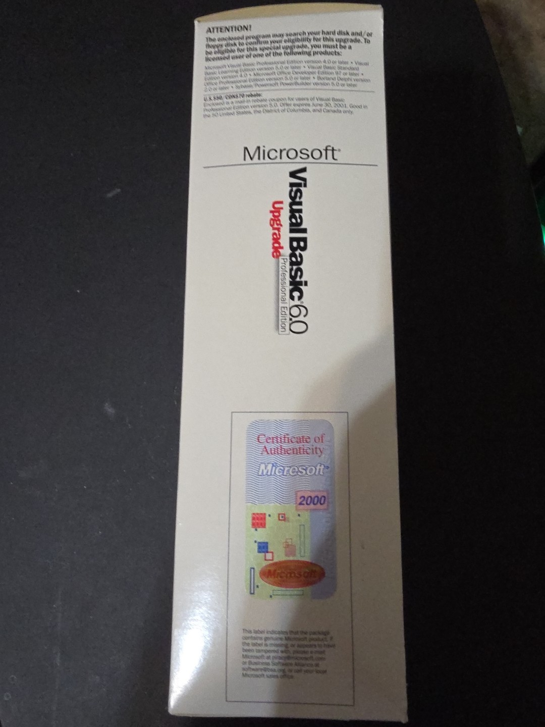 Microsoft Visual Basic 6.0 Professional 6 Upgrade
