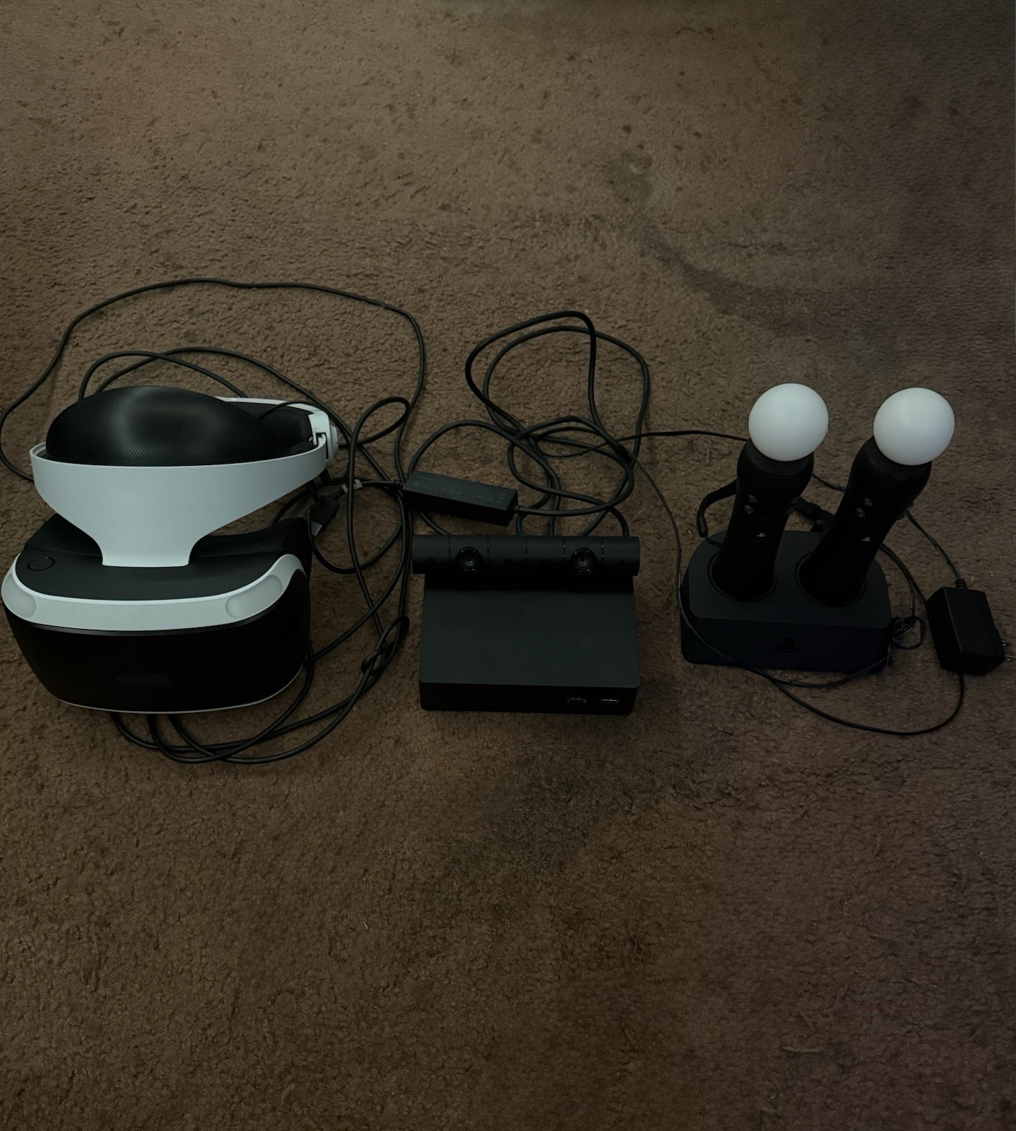 Sony PlayStation VR Headset Bundle Black White with Camera & Move Controllers