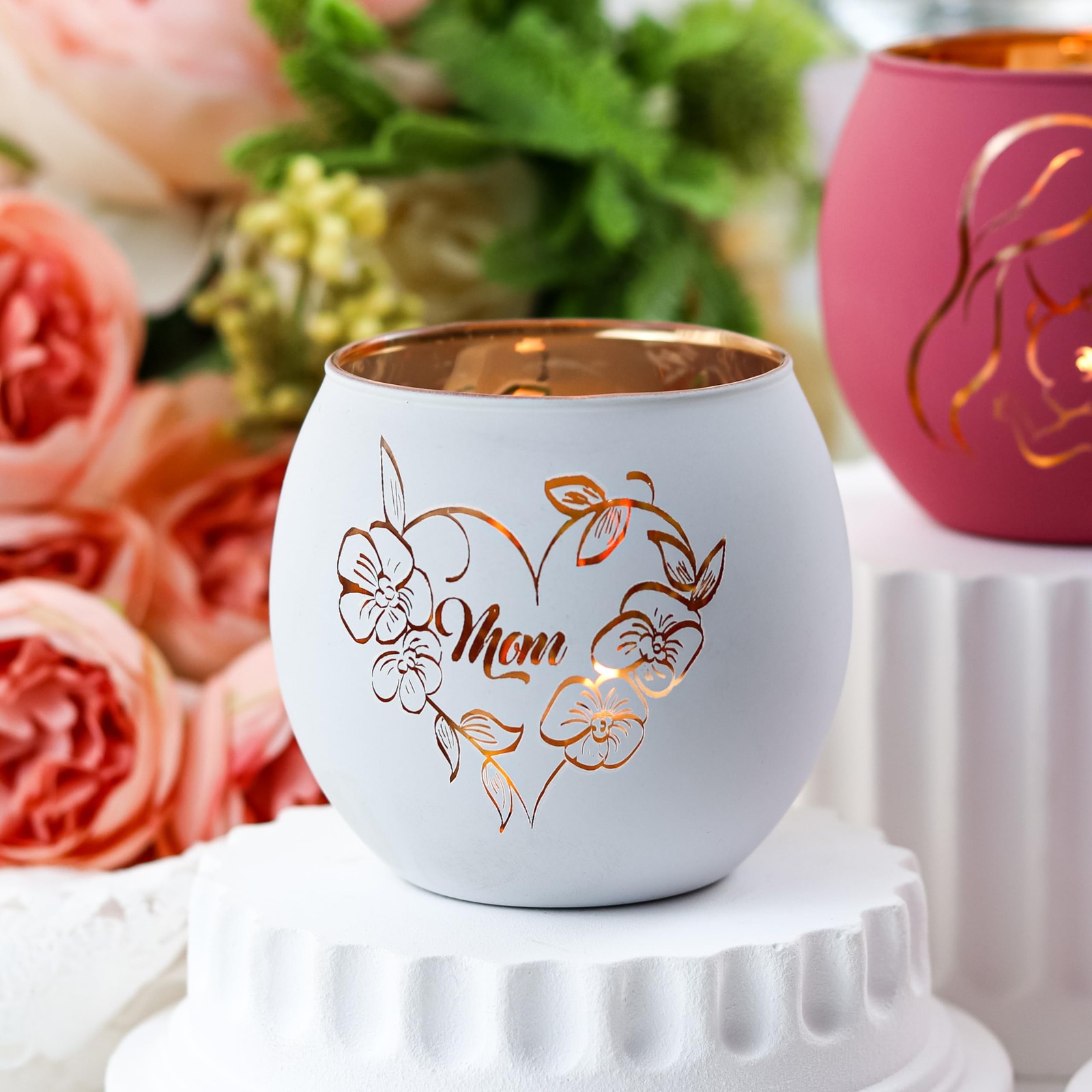 Birthday Gifts for Mom, Delicate Mother Gifts from Daughter Son, Engraved Gla...