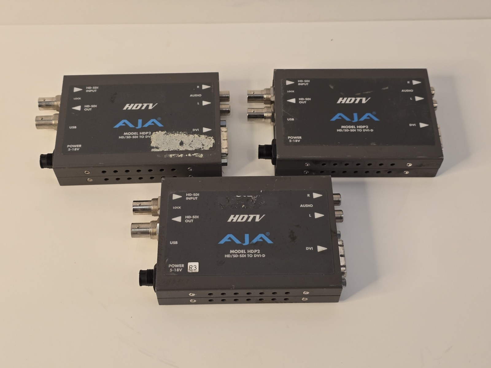Lot of 4 AJA HDP2 HD/SD-SDI to DVI-D | NO POWER SUPPLY | HDTV