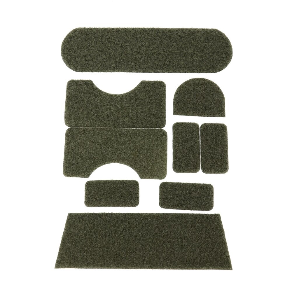 9pc Helmet Loop Patch Kit ACH MICH ECH Adhesive Backed for Ballistic & Bump Use
