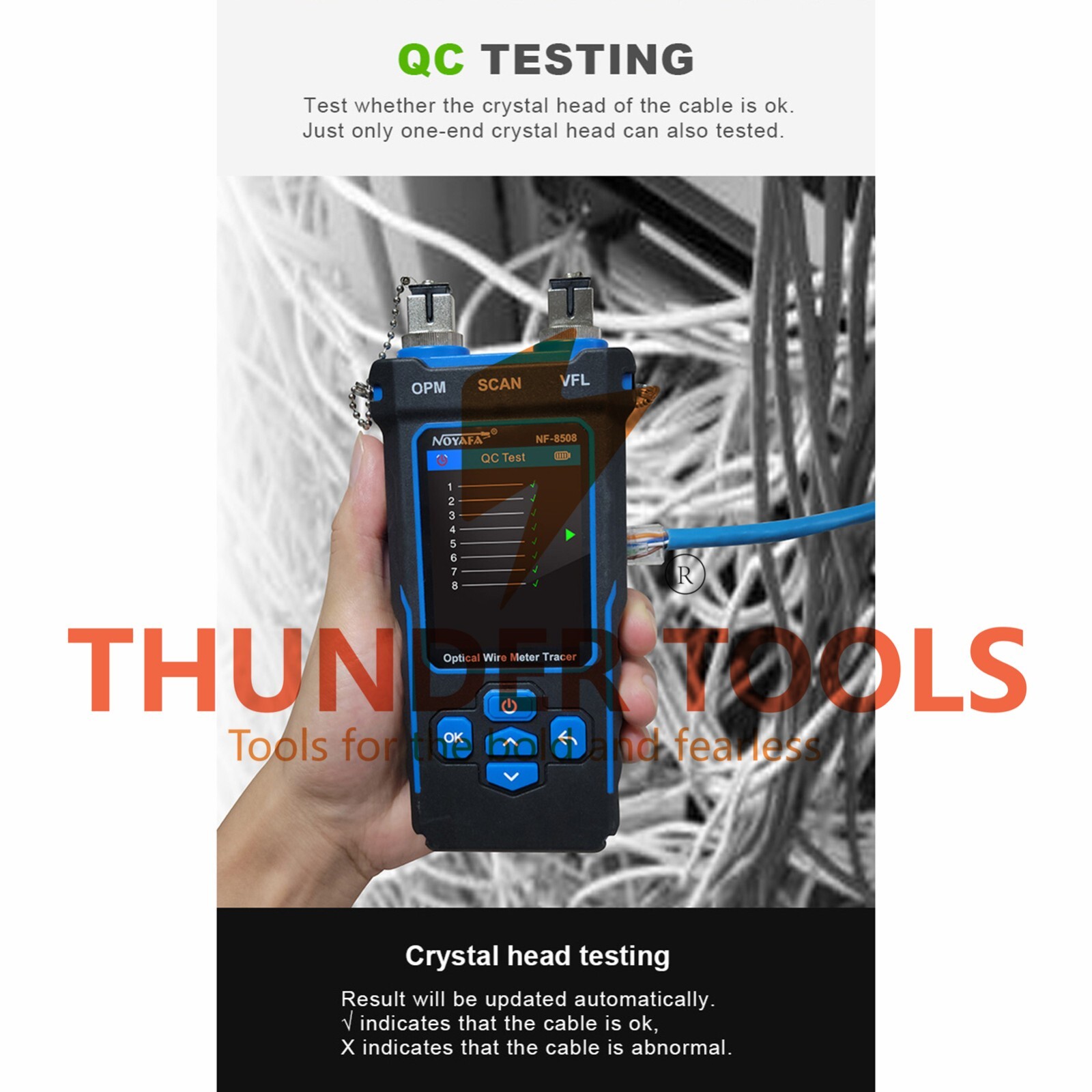 Thunder Tools NOYAFA Optical Wire Meter Tracer LCD Digital Network Cable