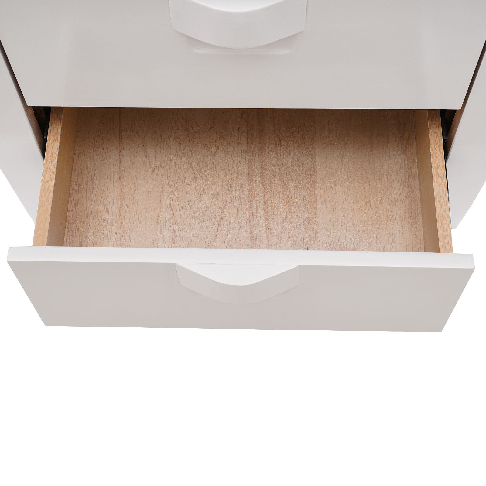 Assembly Free Solid Wood Nightstand White Bedside Table
