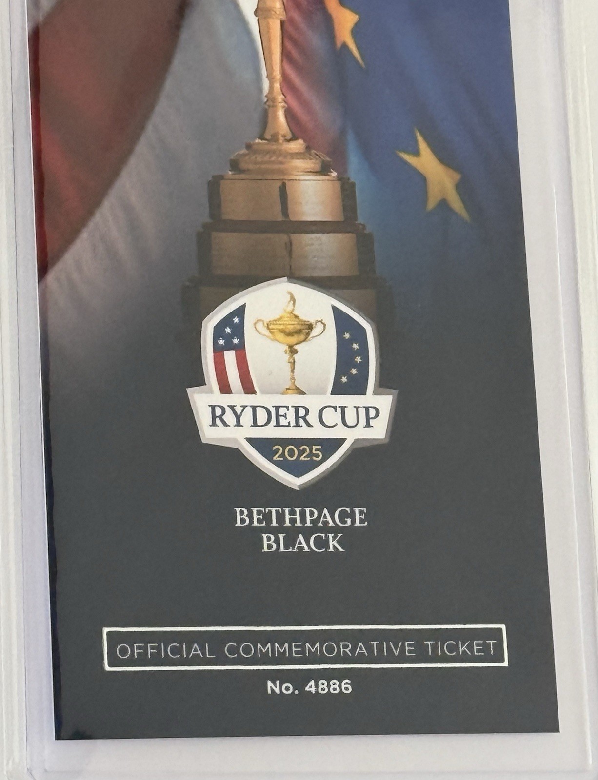 2025 Ryder Cup Ticket commemorative Bethpage Black golf limited edition
